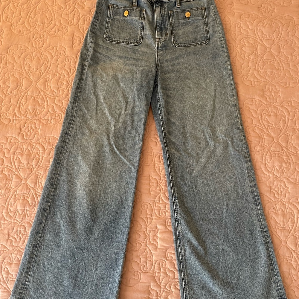 J. Crew High-rise Sailor denim trouser semi-stretch